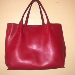 Hot Red Leather Handbag